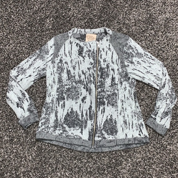 Chaser Burnout Moto Sweater Jacket S - Picture 10 of 10